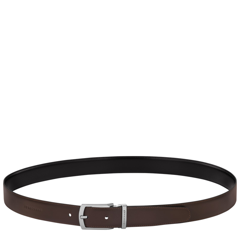 Cinturones Longchamp Delta Box Hombre Black/Mocha | LC-DLAY4160