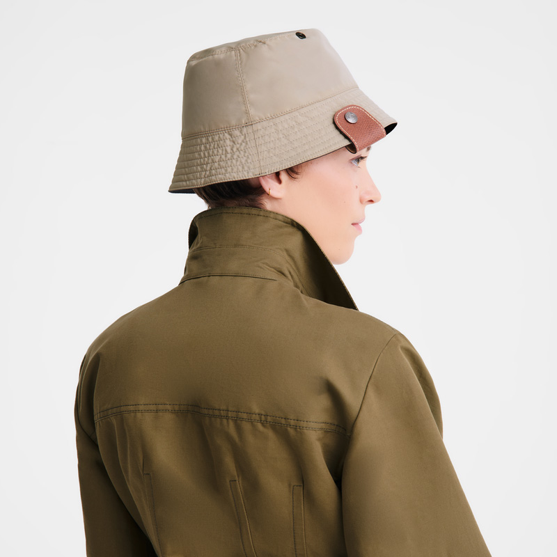 Gorras Longchamp Reversible bucket hat Mujer Black/Mahogany | LC-VYBL9864