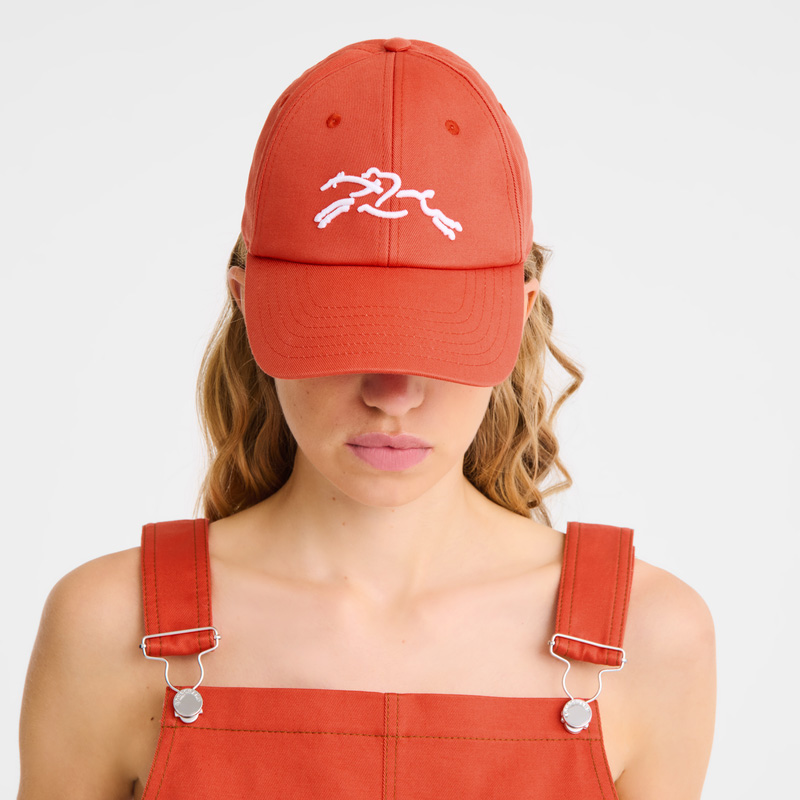 Gorras Longchamp Solid cap Mujer Tomato | LC-PJSC5200