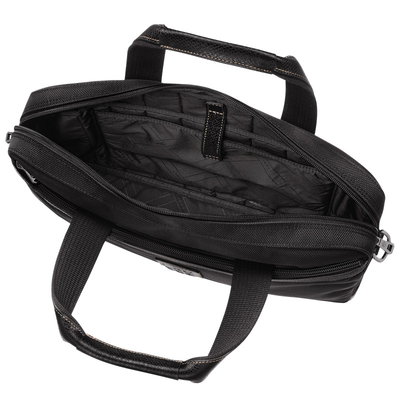 Maletín Longchamp Boxford S Briefcase Hombre Negras | LC-DKJM0200