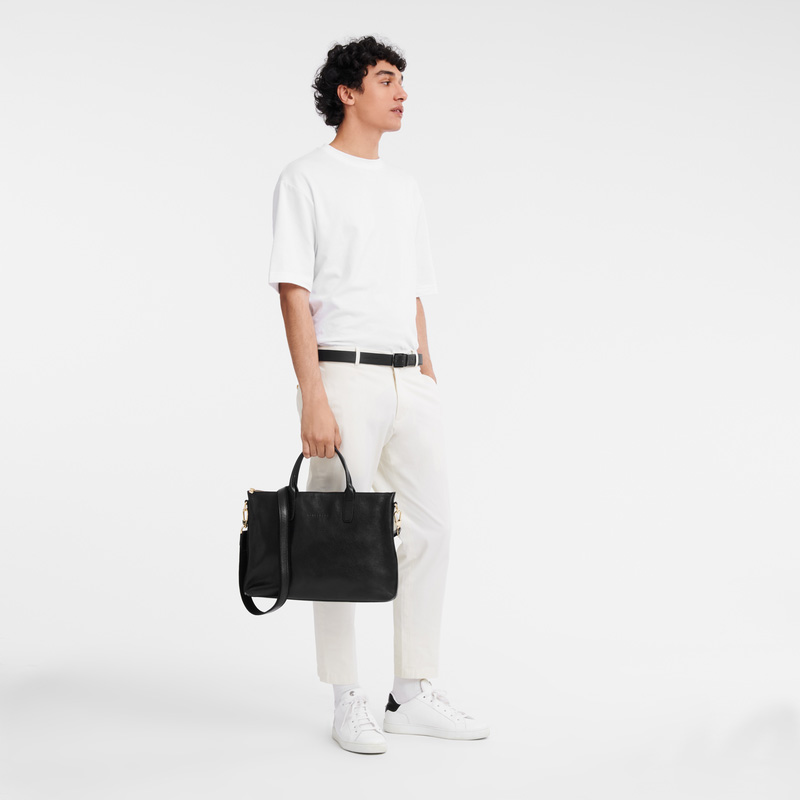 Maletín Longchamp Le Foulonné S Briefcase Mujer Negras | LC-OSKF5268