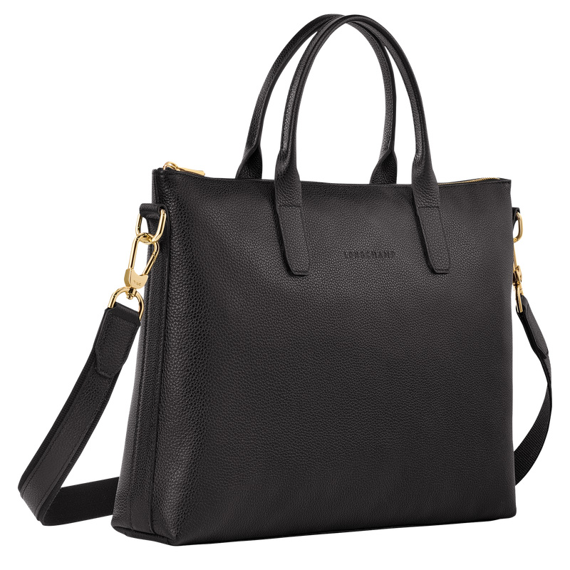 Maletín Longchamp Le Foulonné S Briefcase Mujer Negras | LC-OSKF5268