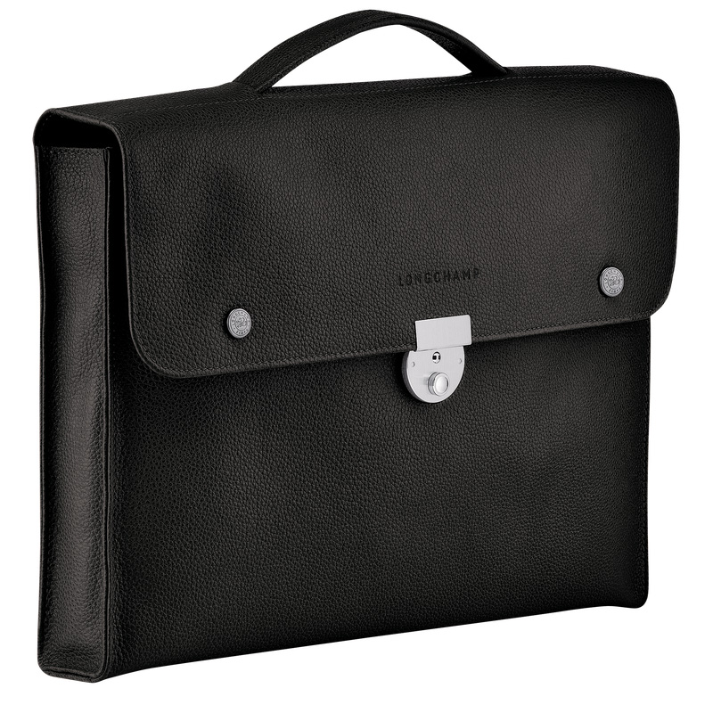 Maletín Longchamp Le Foulonné S Briefcase Hombre Negras | LC-WGSJ6050