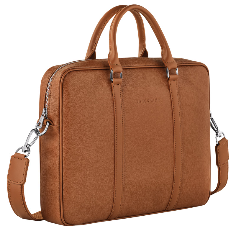 Maletín Longchamp Le Foulonné XS Briefcase Mujer Caramel | LC-IZVB9936