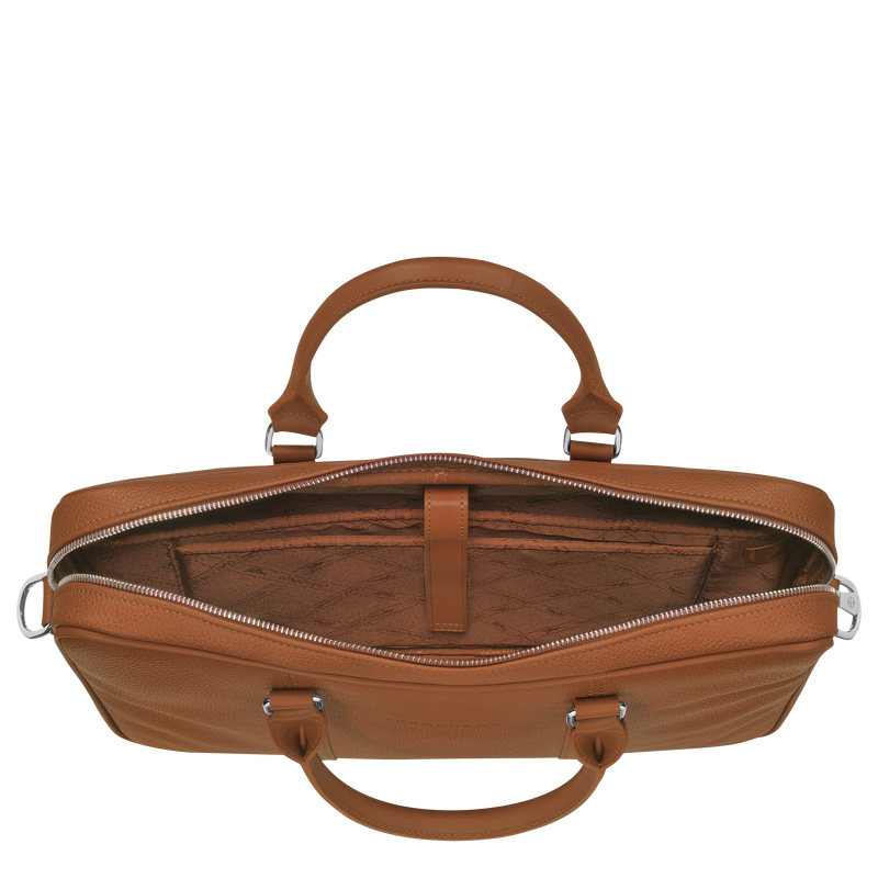 Maletín Longchamp Le Foulonné XS Briefcase Mujer Caramel | LC-IZVB9936