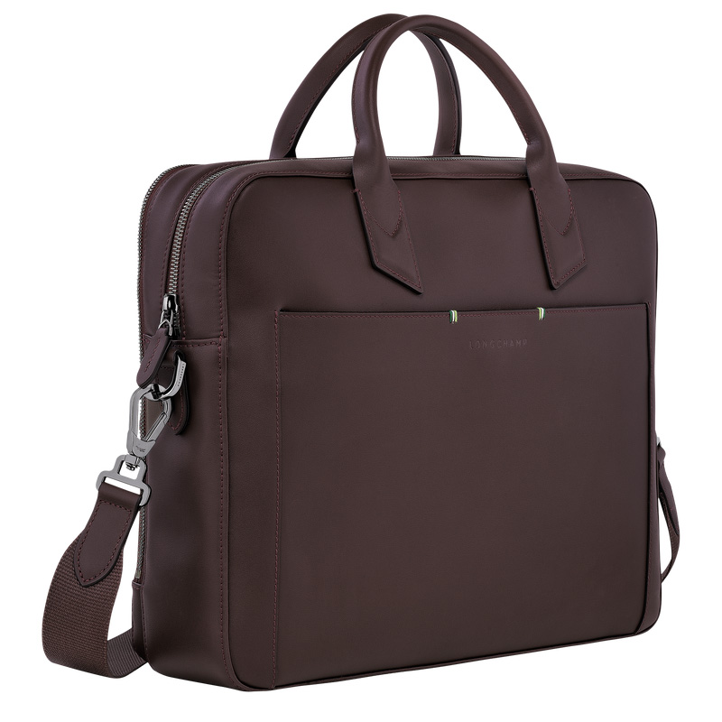 Maletín Longchamp sur Seine M Briefcase Hombre Mocha | LC-OVKL0477