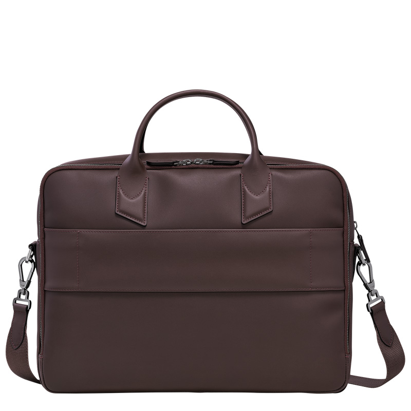 Maletín Longchamp sur Seine M Briefcase Hombre Mocha | LC-OVKL0477