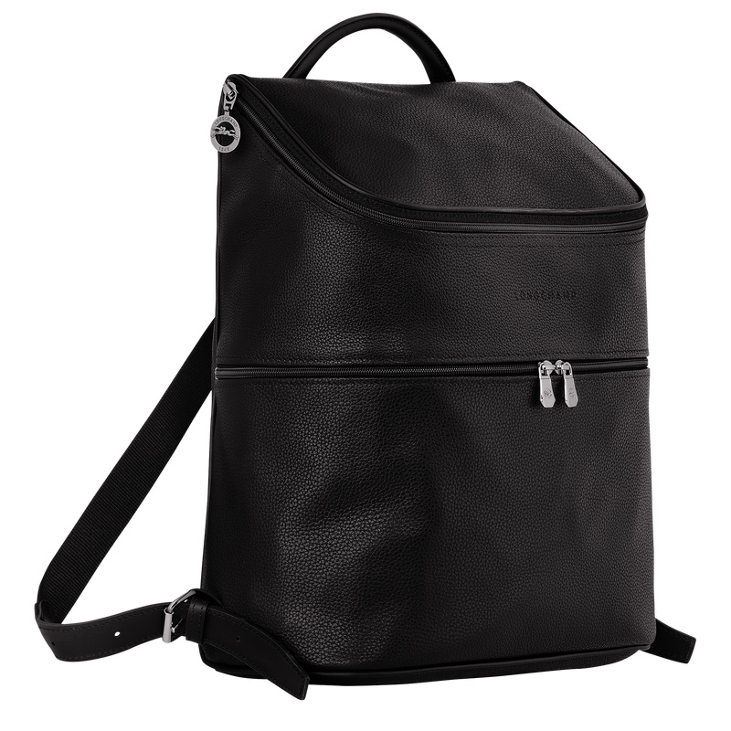 Mochilas Longchamp Le Foulonné Backpack Mujer Negras | LC-RVOO7751