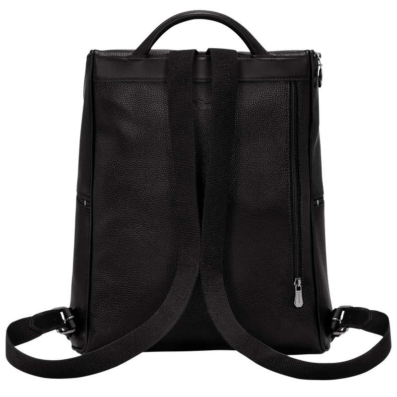 Mochilas Longchamp Le Foulonné Backpack Mujer Negras | LC-RVOO7751