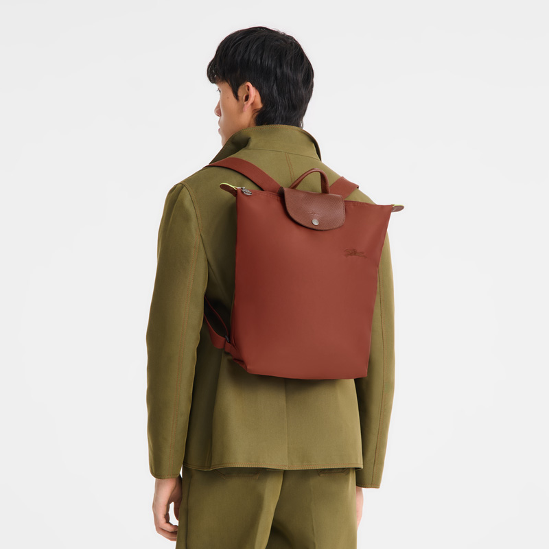 Mochilas Longchamp Le Pliage Green M Backpack Mujer Chestnut | LC-DHUQ6830