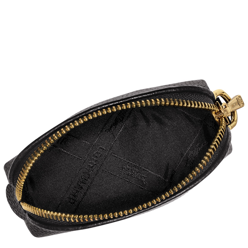 Monederos Longchamp Le Foulonné Coin purse Mujer Negras | LC-ZKMD2689