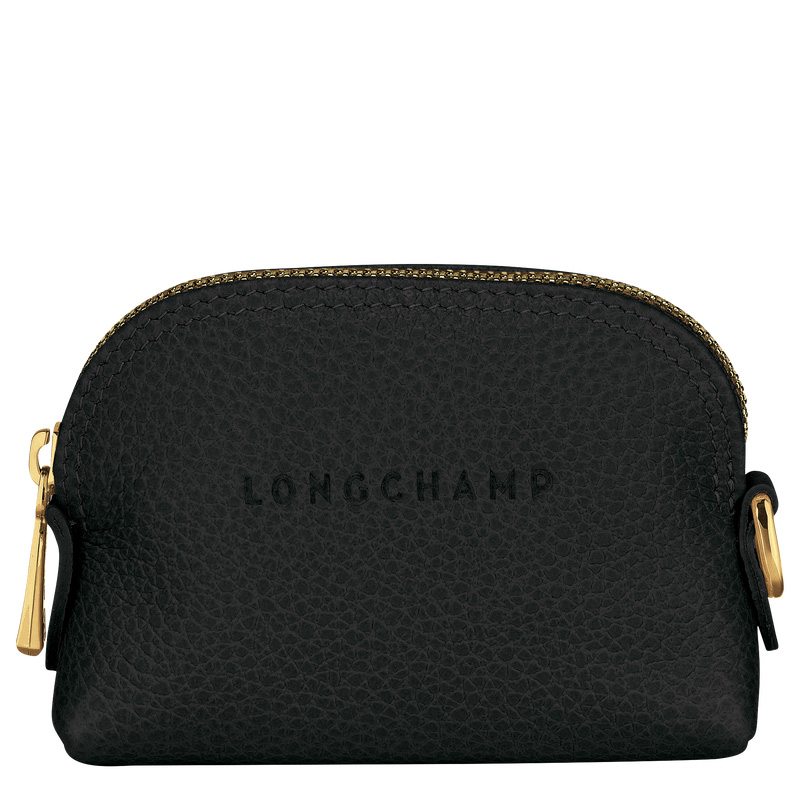 Monederos Longchamp Le Foulonné Coin purse Mujer Negras | LC-ZKMD2689