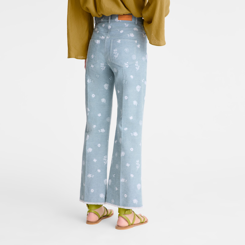 Pantalones Longchamp Jeans Mujer Azules | LC-JWRZ1686
