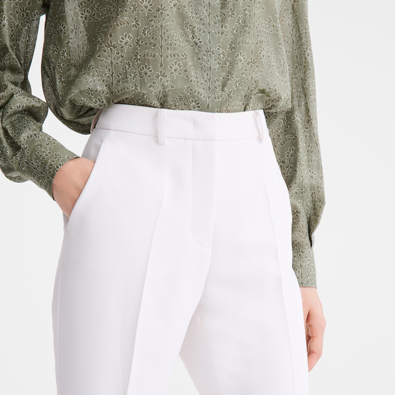 Pantalones Longchamp Trousers Mujer Ecru | LC-RGCT6411