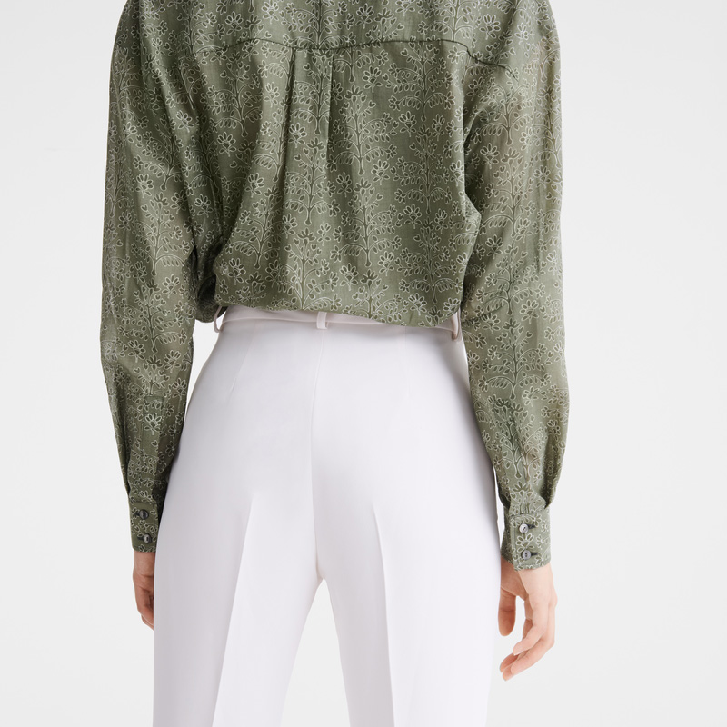 Pantalones Longchamp Trousers Mujer Ecru | LC-RGCT6411