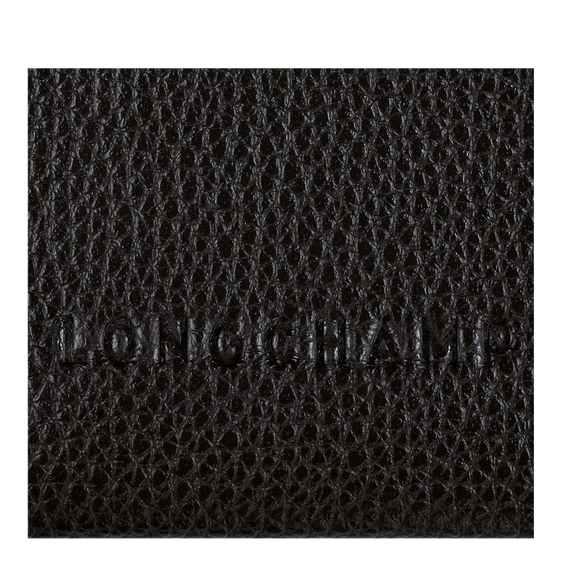 Porta Tarjeta Longchamp Le Foulonné Card holder Hombre Negras | LC-IQSZ8219