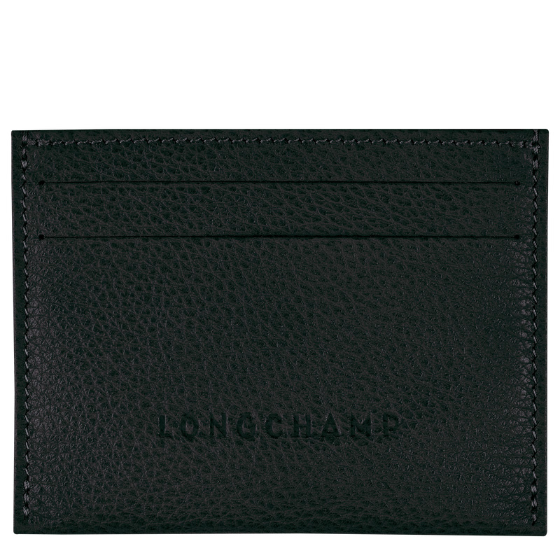 Porta Tarjeta Longchamp Le Foulonné Card holder Hombre Negras | LC-IQSZ8219
