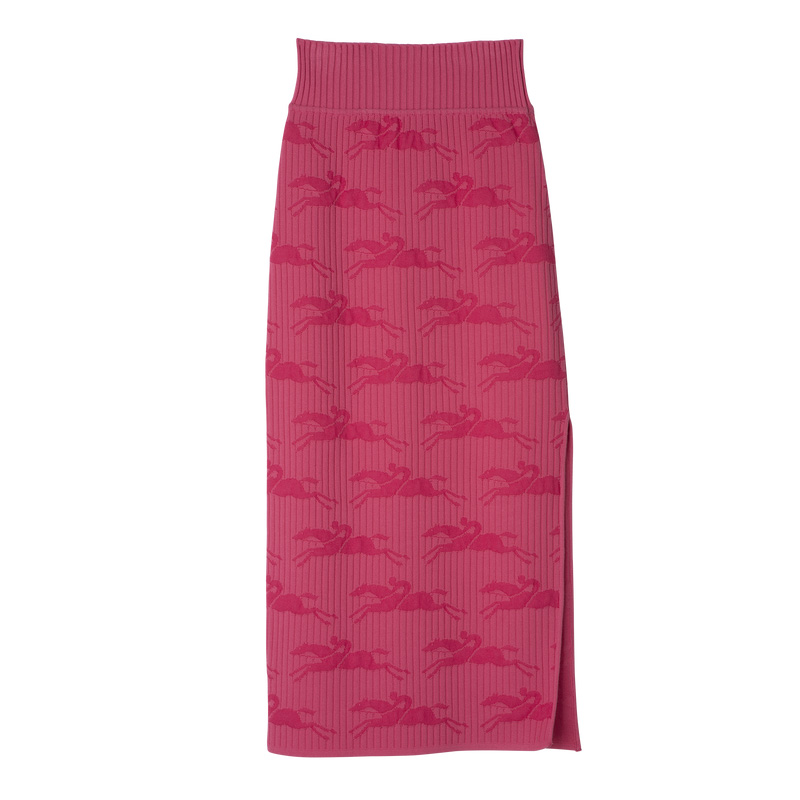 Prendas De Punto Longchamp Midi skirt Mujer Rosas | LC-EAOZ3938