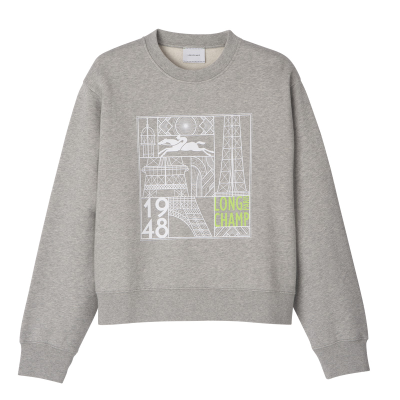 Prendas De Punto Longchamp Sweatshirt Mujer Gris | LC-GDCA4683