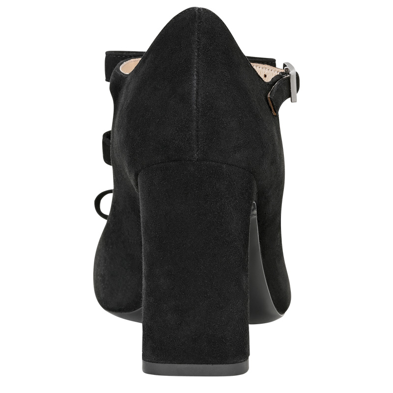 Sandalias Longchamp La Baronne Sandals Mujer Negras | LC-SYGW0608