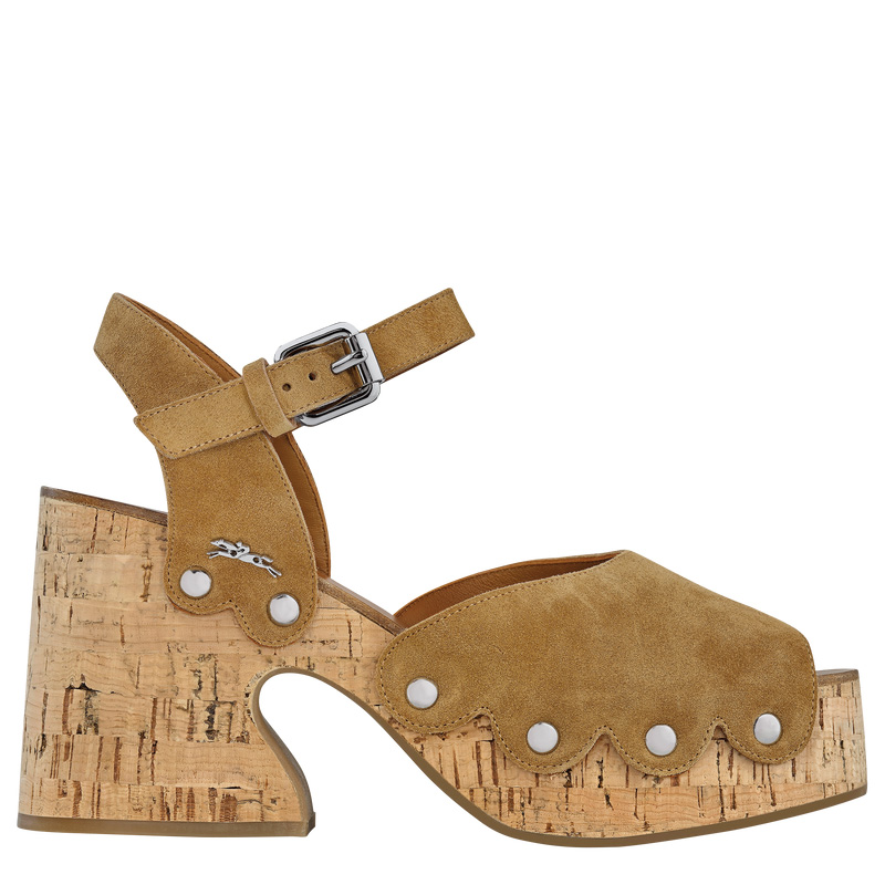 Sandalias Longchamp La Cigale Sandals Mujer Walnut | LC-JXRL0299