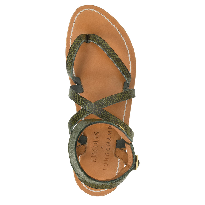Sandalias Longchamp x K.Jacques Sandals Mujer Forest | LC-TDPC8481