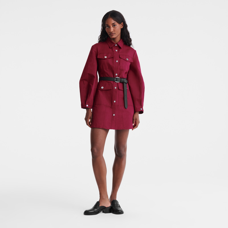Vestido Longchamp Dress Mujer Beetroot | LC-DUOI1343