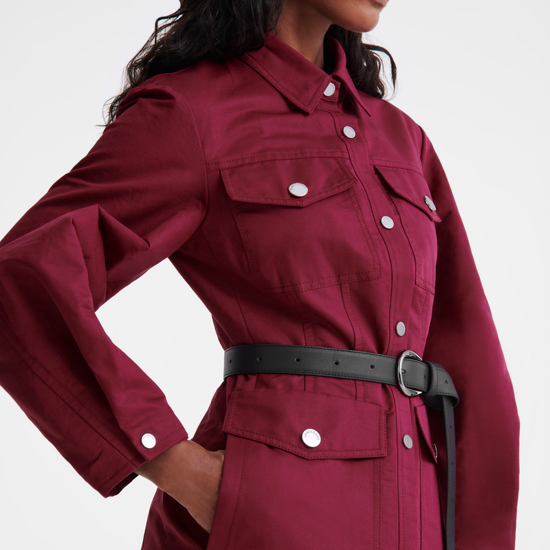 Vestido Longchamp Dress Mujer Beetroot | LC-DUOI1343