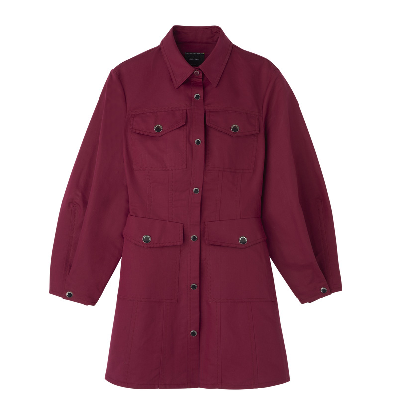 Vestido Longchamp Dress Mujer Beetroot | LC-DUOI1343