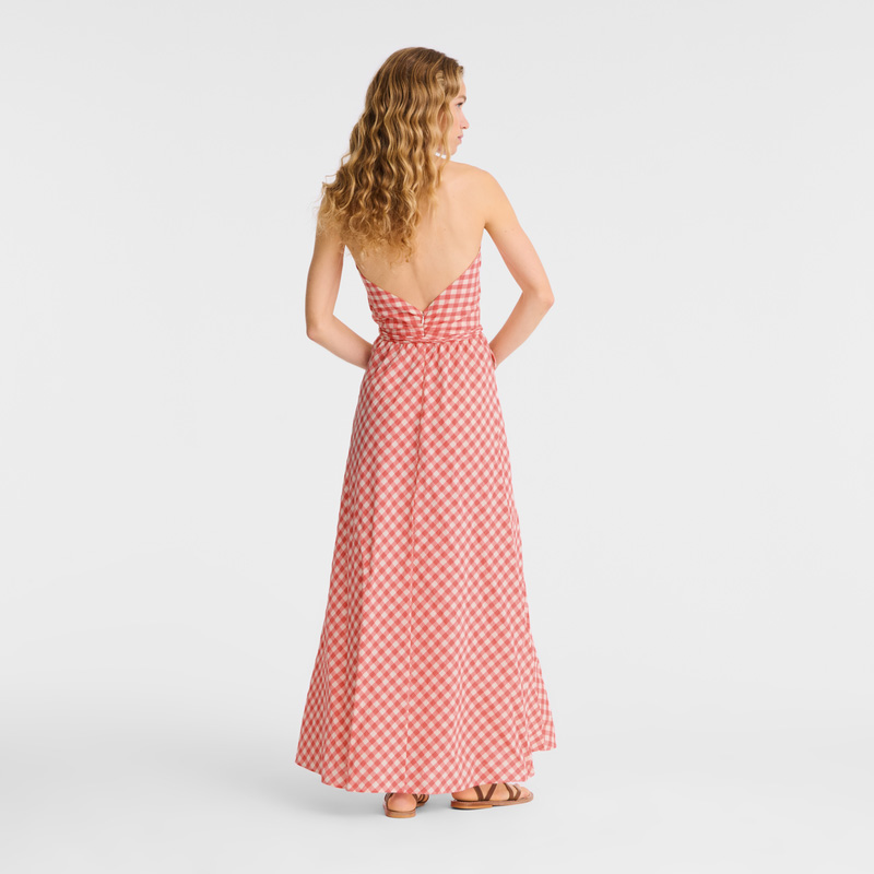 Vestido Longchamp Long dress Mujer Blush | LC-QYGQ2596