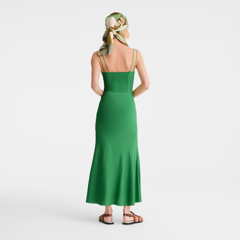 Vestido Longchamp Midi dress Mujer Thyme | LC-HBUO4241