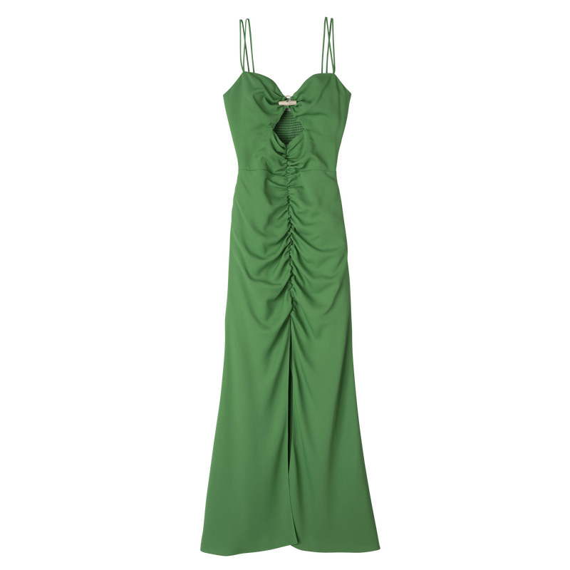 Vestido Longchamp Midi dress Mujer Thyme | LC-HBUO4241
