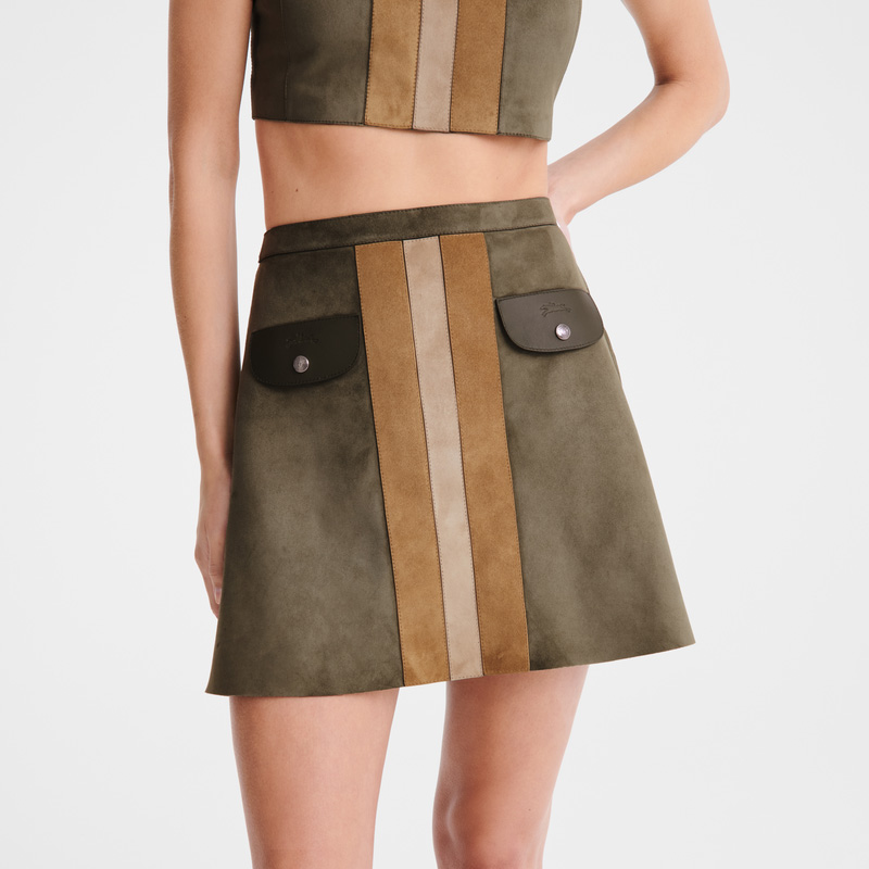 Vestido Longchamp Skirt Mujer Kaki | LC-THBJ2683