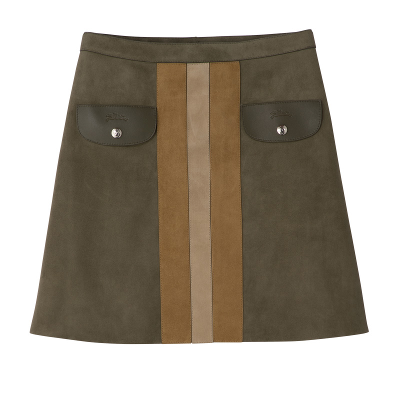 Vestido Longchamp Skirt Mujer Kaki | LC-THBJ2683
