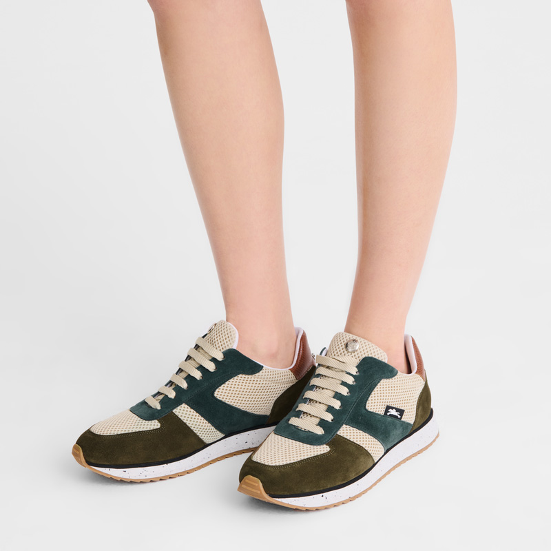 Zapatillas Longchamp Le Pliage Green Sneakers Mujer Cedar | LC-VKZC6105