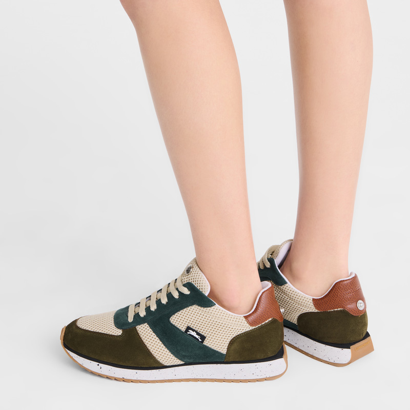 Zapatillas Longchamp Le Pliage Green Sneakers Mujer Cedar | LC-VKZC6105